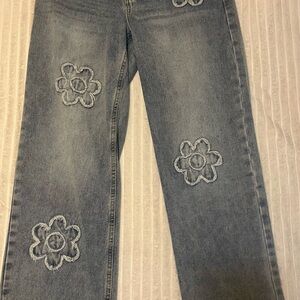 Floral Embroidered Women's Jeans
